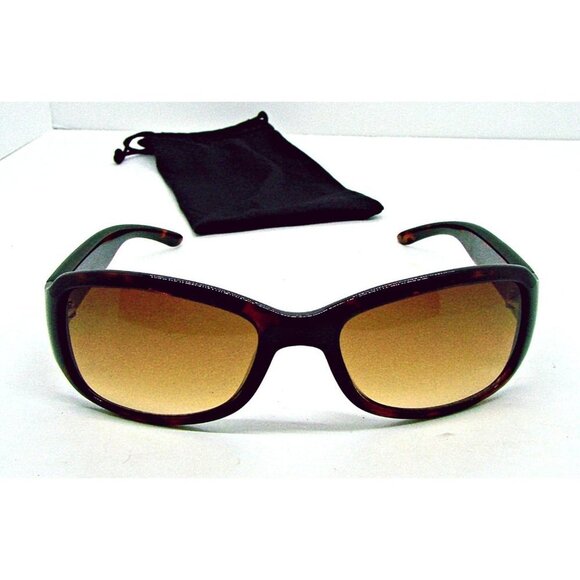 Nine West Womens Oval Sunglasses Brown Tortoise Frame Gradient Lenses No Case - Picture 1 of 10